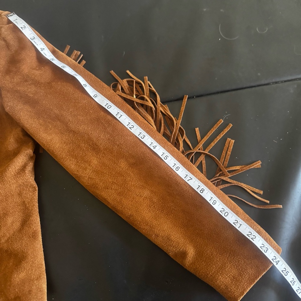 Scully Tan Suede Fringe Leather Jacket - Picture 14 of 15